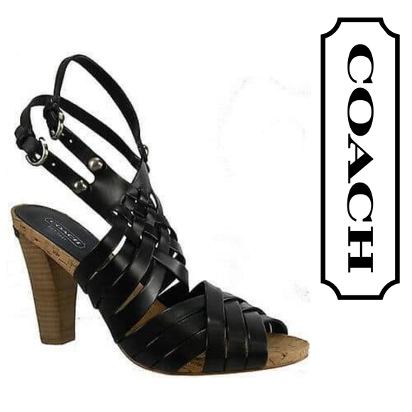 Coach Adrienn Stacked Heel Sandal - Picture 2 of 2